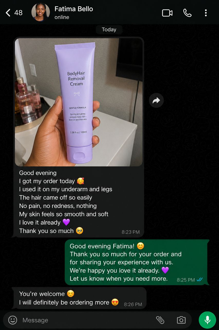 WhatsApp testimonial - Aisha Usman